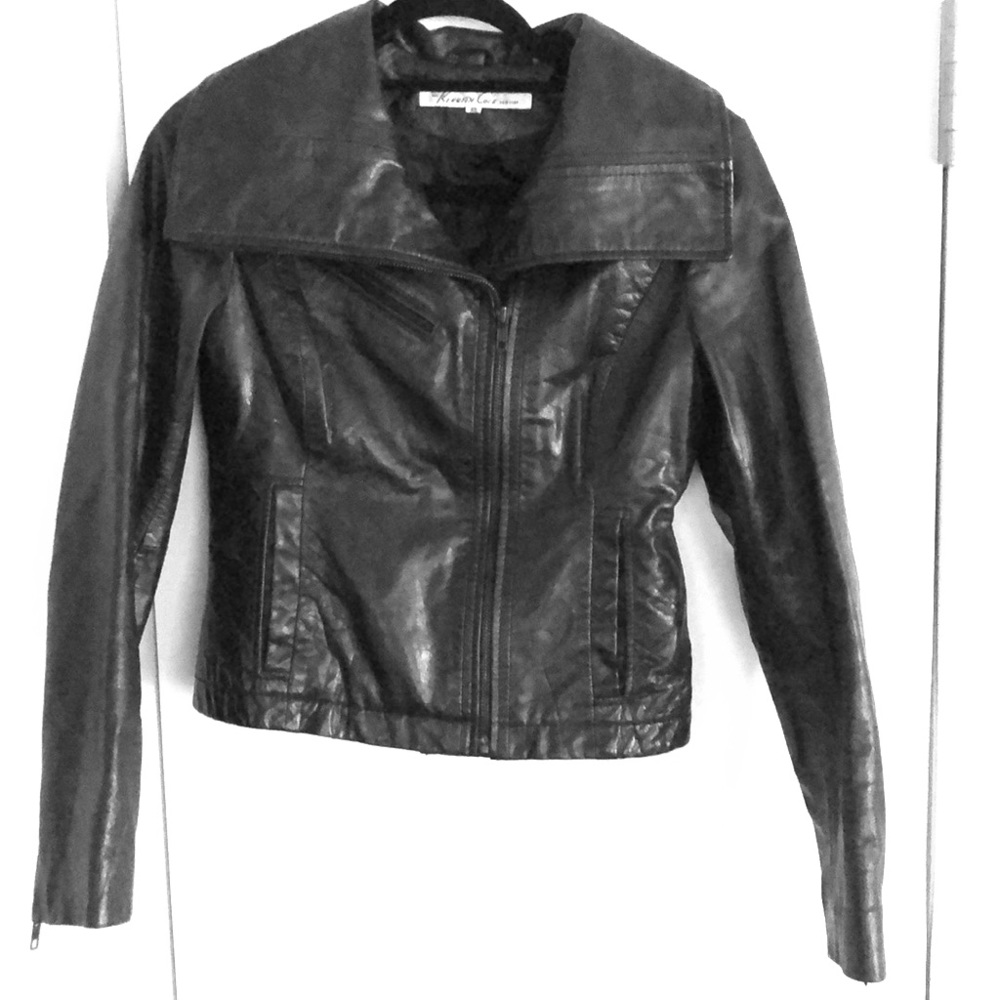 Kenneth Cole leather moto jacket